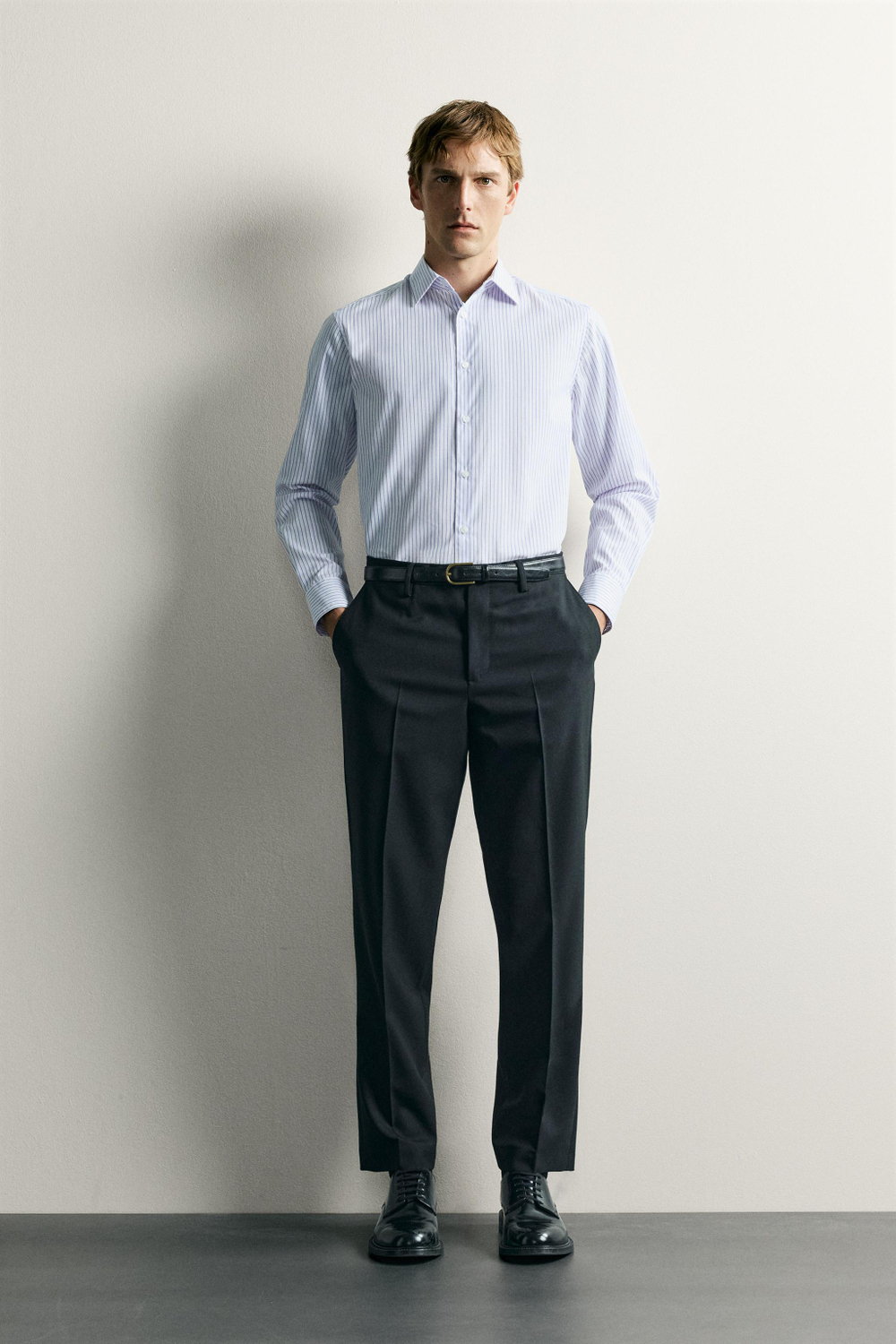 РУБАШКА С РЕЛЬЕФНОЙ ТЕКСТУРОЙ EASY CARE — ZARA