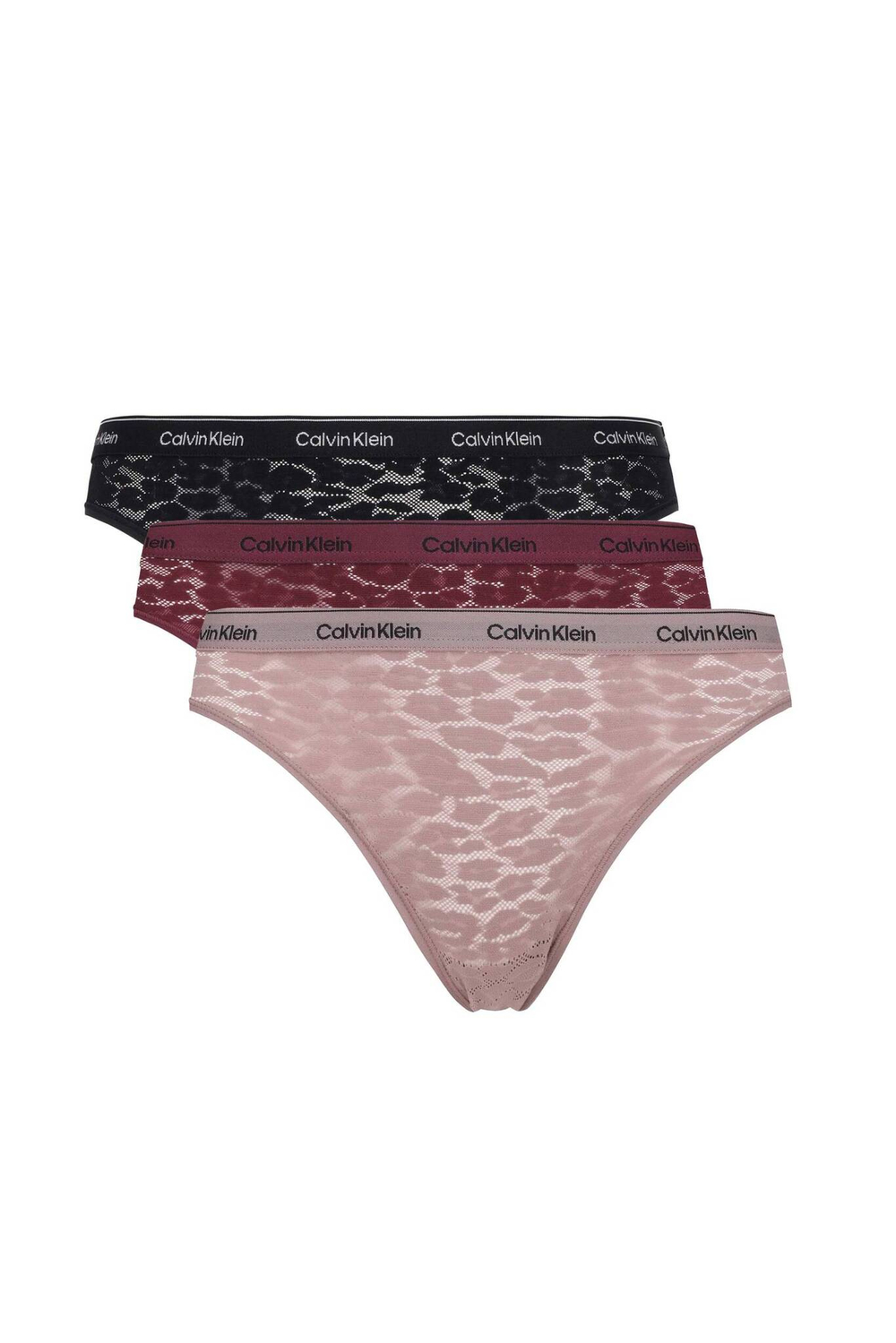 Кружевное трусики 3 пары Calvin Klein Underwear - разноцветная(000QD5069E)