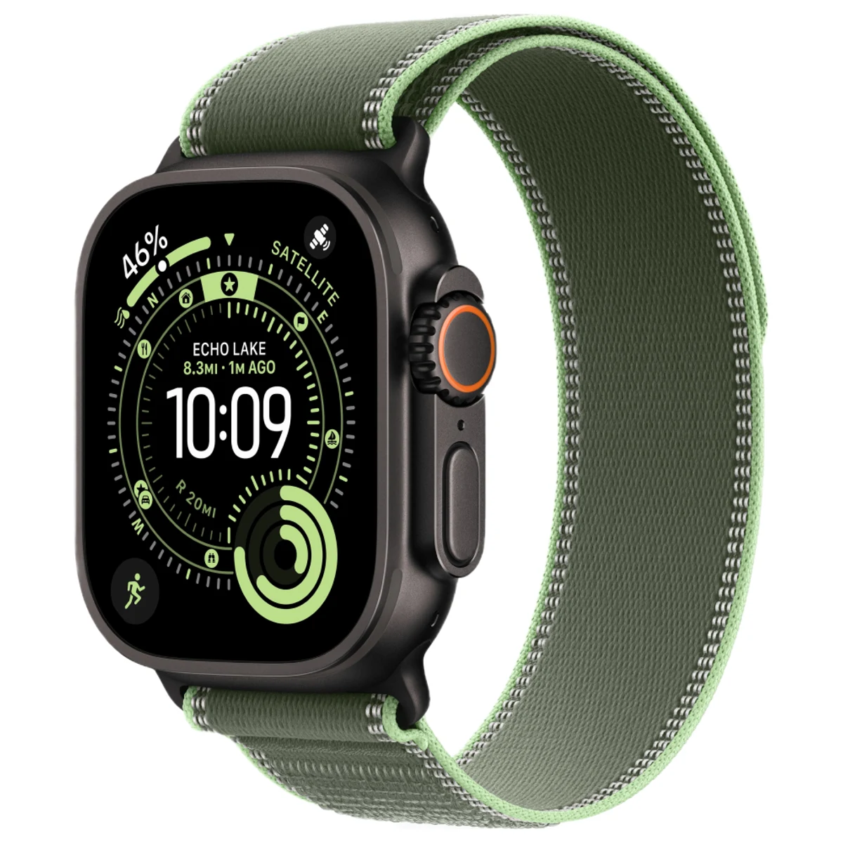 Умные часы Apple Watch Ultra 3, 49 мм, Natural Titanium, ремешок Green Trail Loop M/L — фото 1
