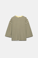 ФУТБОЛКА В ПОЛОСКУ С КОНТРАСТНЫМИ ДЕТАЛЯМИ — ZARA