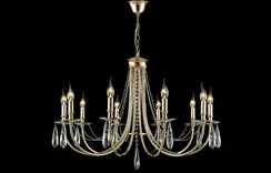 Подвесная люстра Victoria VICTORIA SP10 GOLD/AMBER Crystal Lux