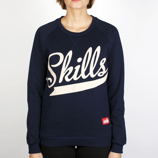 СВИТШОТ SKILLS W SCRIPT LOGO CREWNECK (NAVY)