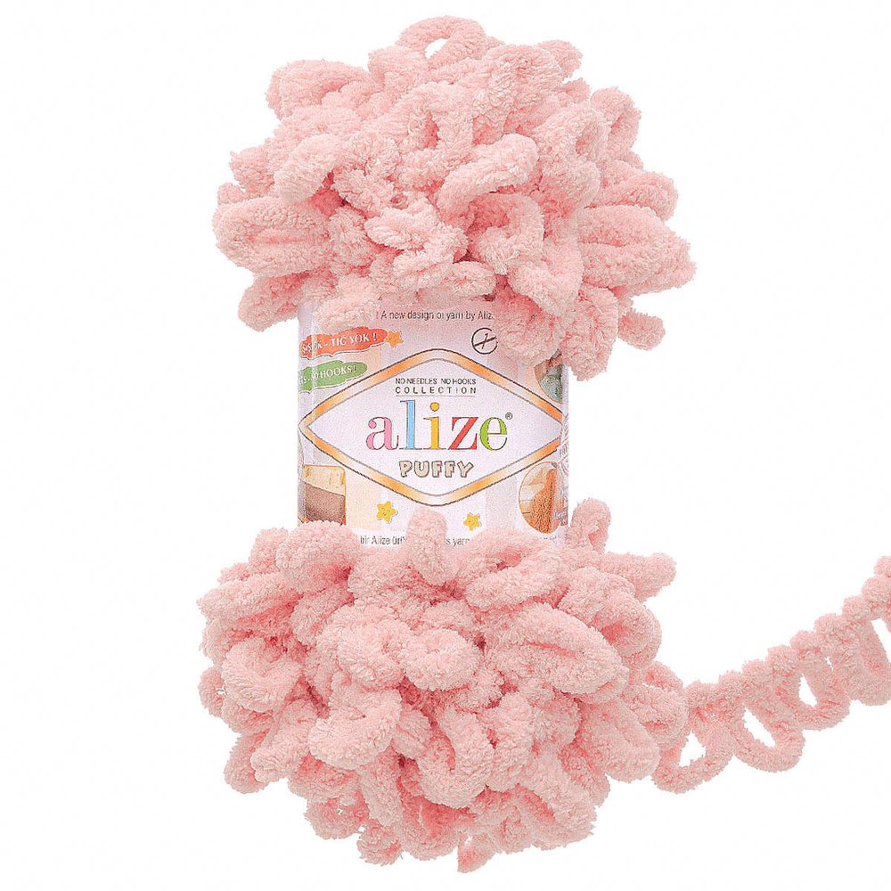 Пряжа Alize (Ализе) Puffy / уп.5 мот. по 100 г, 9м, 161 пудра A