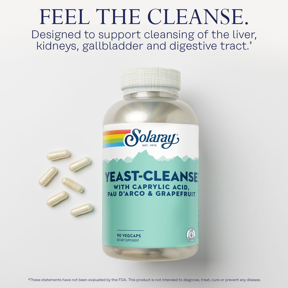 Solaray, Yeast-Cleanse ™, 90 вегетарианских капсул
