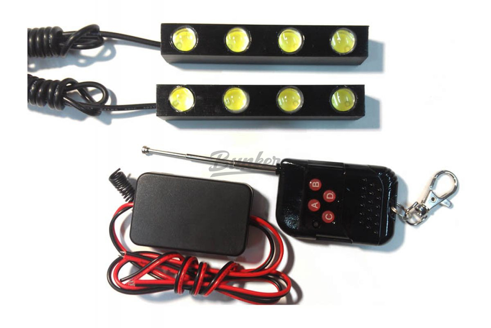 ДХО + стробоскоп (2х4 LED) с Пультом ДУ