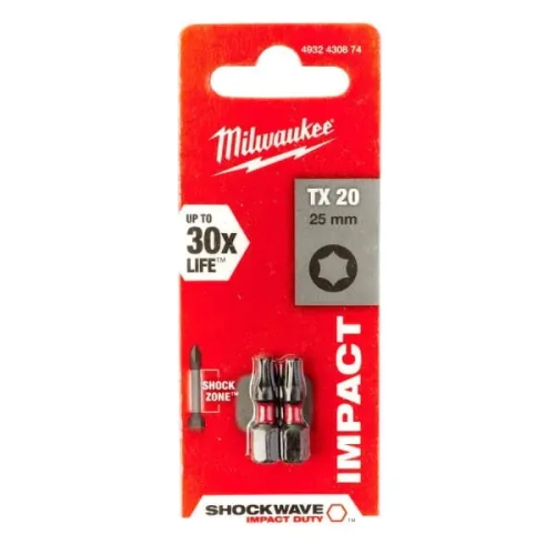 Насадка Milwaukee SHOCKWAVE TX20 25мм (2шт)