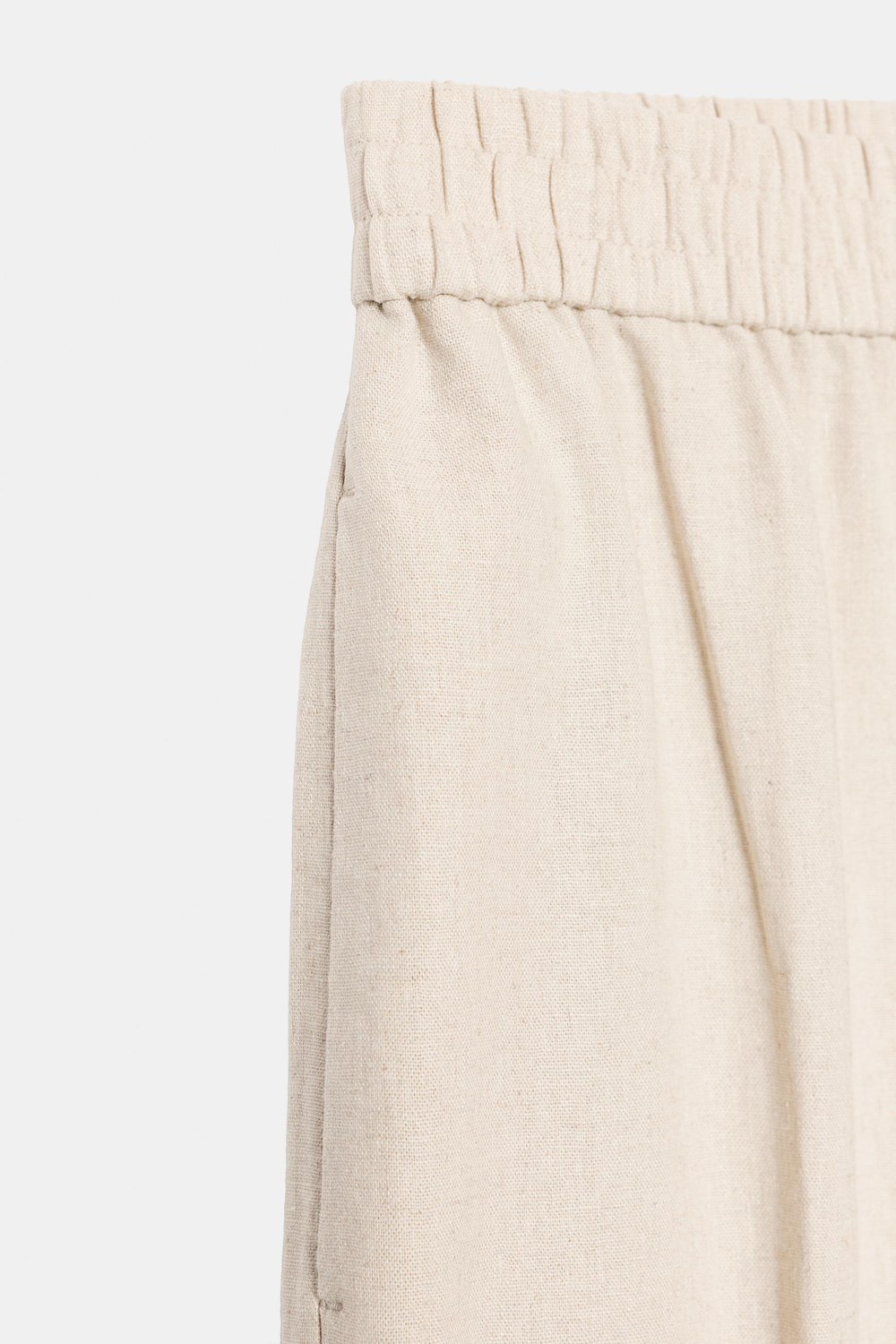 БРЮКИ ПРЯМОГО КРОЯ ИЗ СМЕСОВОГО ЛЬНА — ZARA