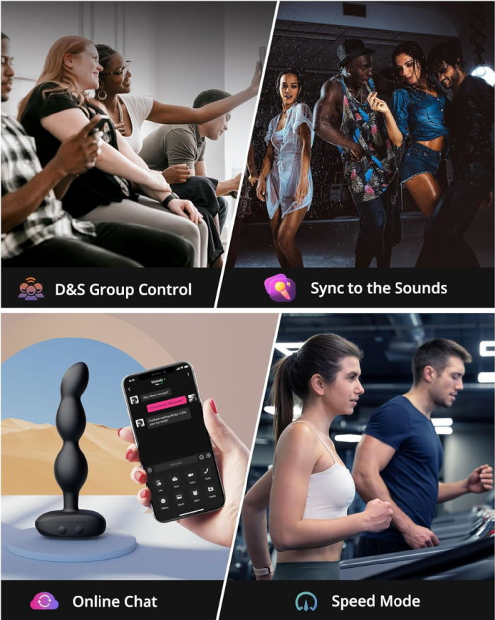 Lovense Ridge анальная втулка с вибрацией и ротацией