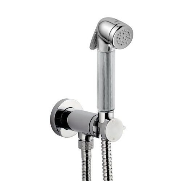 Bossini Nikita Mixer Set гигиенический комплект: смеситель прогрессивный, душ с кнопкой для подачи воды, шланг 1250 мм, держатель с шланговым подключением
