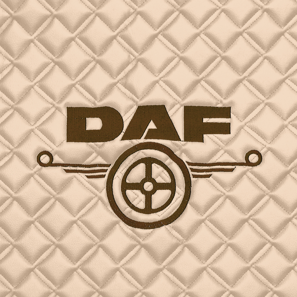 Ковры Daf XF-105 с 2006 года (механика) (экокожа, бежевый, бежевый кант, коричневая вышивка)