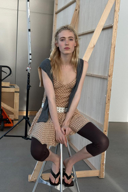 ZARA КОРОТКОЕ ПЛАТЬЕ В КЛЕТКУ С КРУЖЕВОМ, РАЗНОЦВЕТНЫЙ