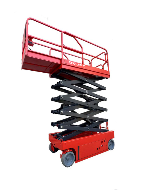Самоходный ножничный подъемник OXLIFT JS1012Li (г/п 230 кг, подъём на 10 м, рабочая высота 12 м)