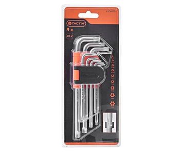 Набор ключей шестигранников Torx T10-T50 9 шт Tactix 206009