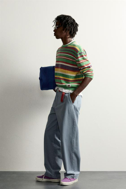 ZARA - FRUIT OF THE LOOM™ ДЖЕМПЕР ИЗ 100% ХЛОПКА С ВЫШИВКОЙ, ПОЛОСКИ