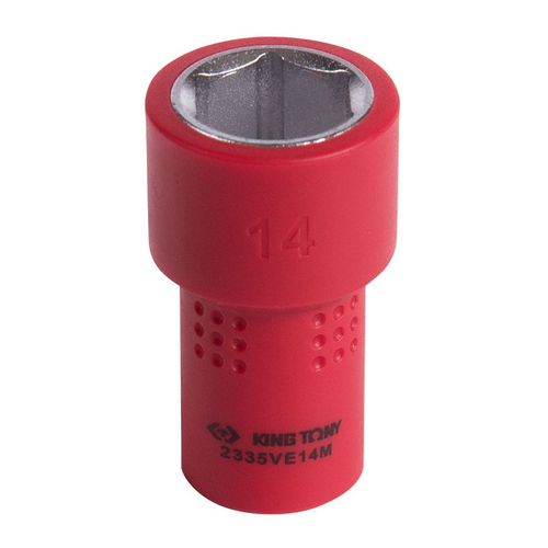 KING TONY (2335VE14M) Головка торцевая диэлектрическая шестигранная 1/4", 14 мм