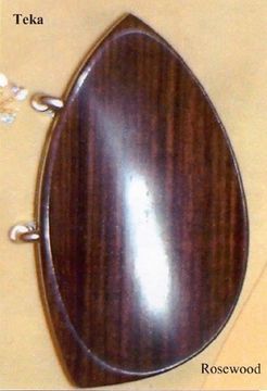 VC05Ru-4/4 Подбородник для скрипки, модель Teka. Форма крепления - U. Материал - палисандр. WBO