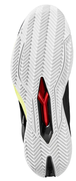 Мужские кроссовки теннисные Wilson Rush Pro 4.0 Clay - black/white/safety yellow