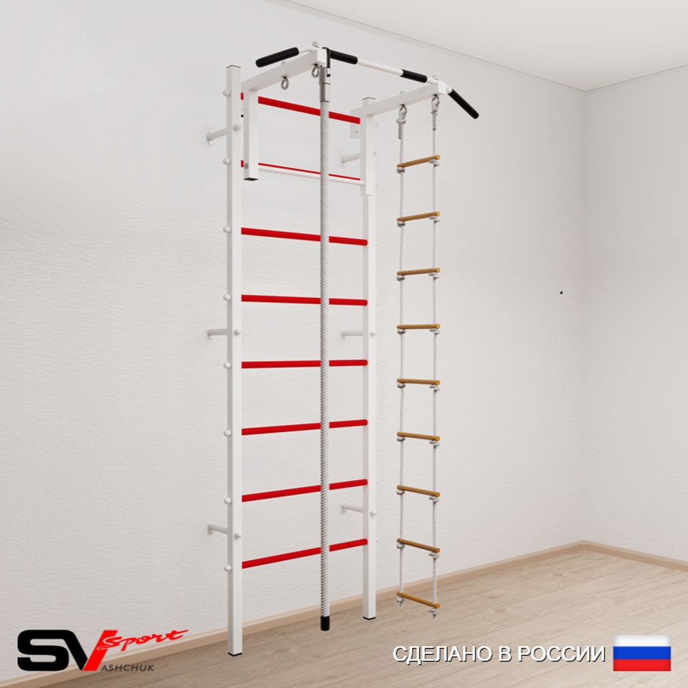 Шведская стенка Sv Sport 514 (Турник стандарт/Канат/Лестница)