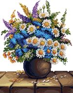 Алмазная (кристальная) мозаика Фрея, Букет полевых цветов, 30х40 см