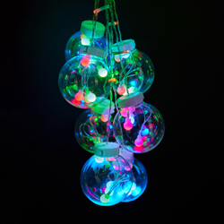 Светодиодная гирлянда "Лампочки разноцветные" 108 LED, 12 фигур, 8 режимов, IP 14, 1*3,5 м. 1 шт.