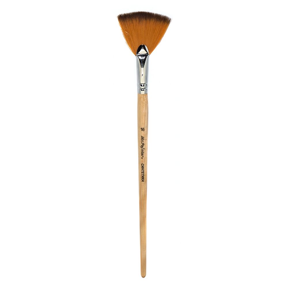 Кисть синтетика веерная №16, 5 шт, короткая ручка, Mr.Painter SBW 202-16