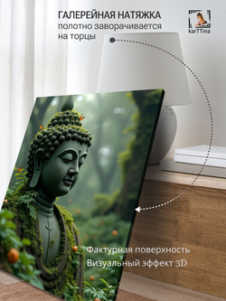 Картина Будда и ветвь мудрости модульная 50x70см 1шт.