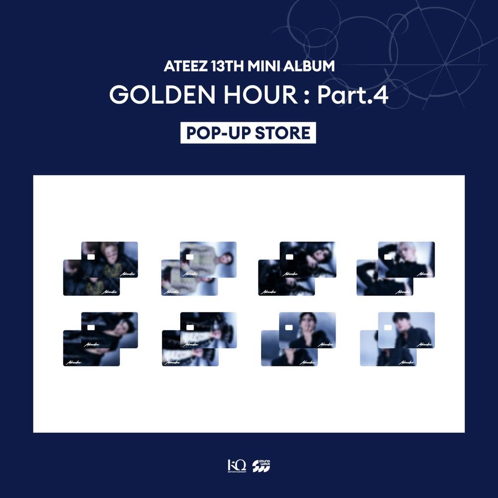 Мерч ATEEZ GOLDEN HOUR : Part.4 (Стикер на банковскую карту)