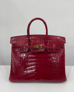 Сумка Hermes из кожи крокодила 25 см