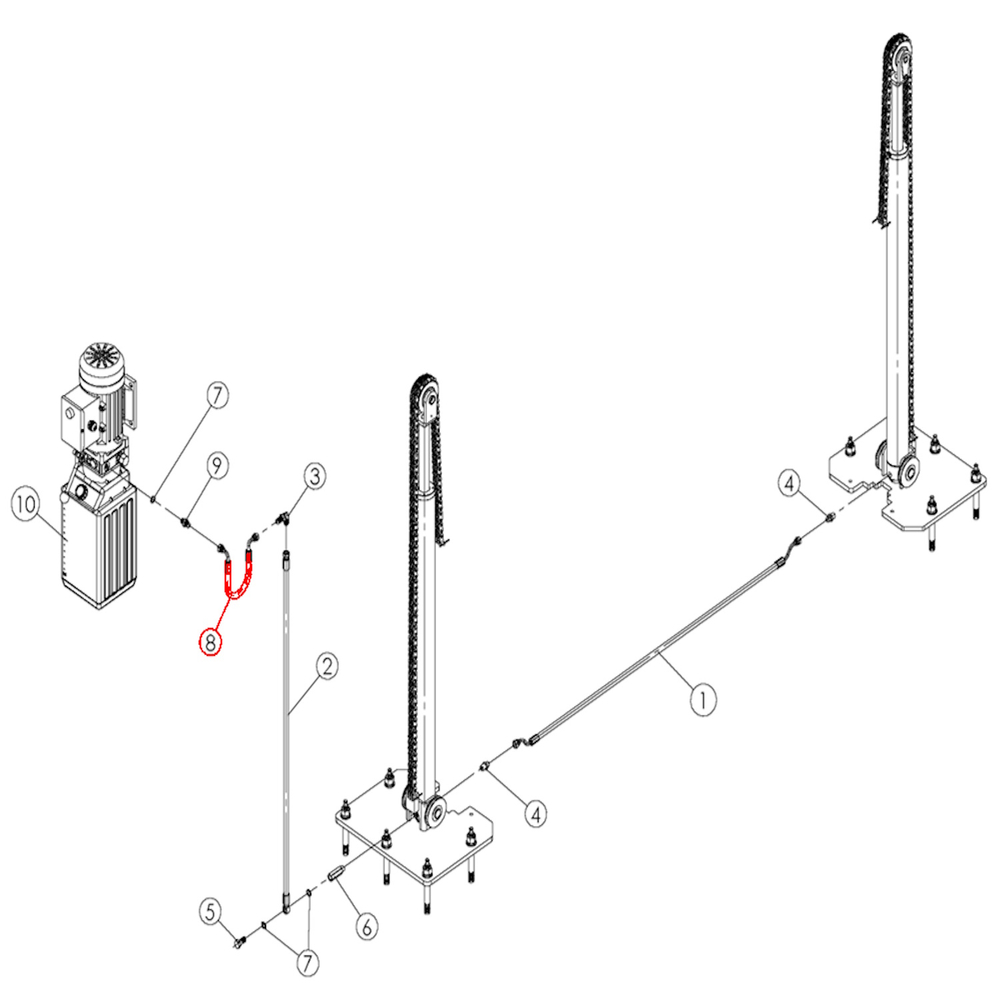 Гидрошланг 500 T4Е, T4H, T4B, V2-4LH, V2-4LB, V2-5.5