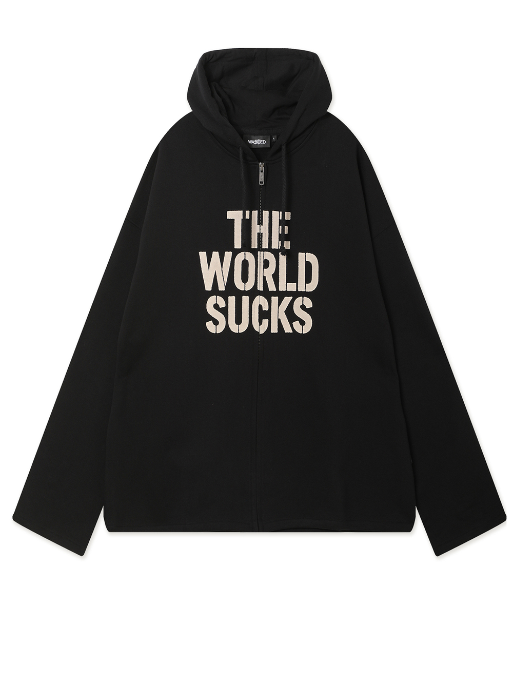 Толстовка С Капюшоном На Молнии World Sucks Straight Zip Hoodie