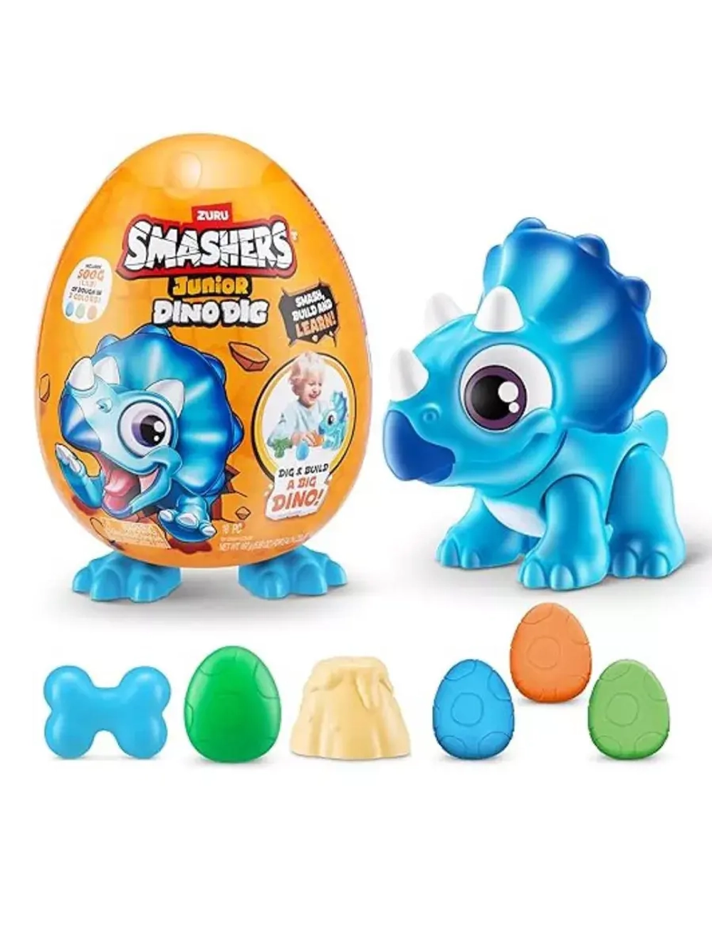 Игрушка фигурка сюрприз яйцо Зуру Smashers Junior Dino Dig