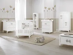 Детская кроватка на колесах Erbesi Lilli White