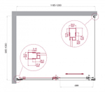 Душевой уголок BelBagno LUCE-AH-1-120/100-C-Cr