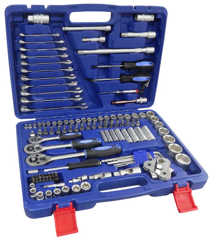 Набор инструмента KINGTUL 121 предм. 1/2"-3/8"-1/4" (4-32мм 6 гран.) Набор инструмента KINGTUL 121 предм. 1/2"-3/8"-1/4" (4-32мм 6 гран.)