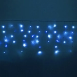 Гирлянда для дома БАХРОМА «Мерцание» ш1,5м* в30/50см 48 ламп LED, прозрачн.провод, авторежим, IP-20, Синий