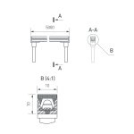 Грейзер SPI THOR-TOP-B70-10x10mm 24V RGB (15 W/m, IP67, 5m, wire x2) (Arlight, Вывод вниз, 3 года)