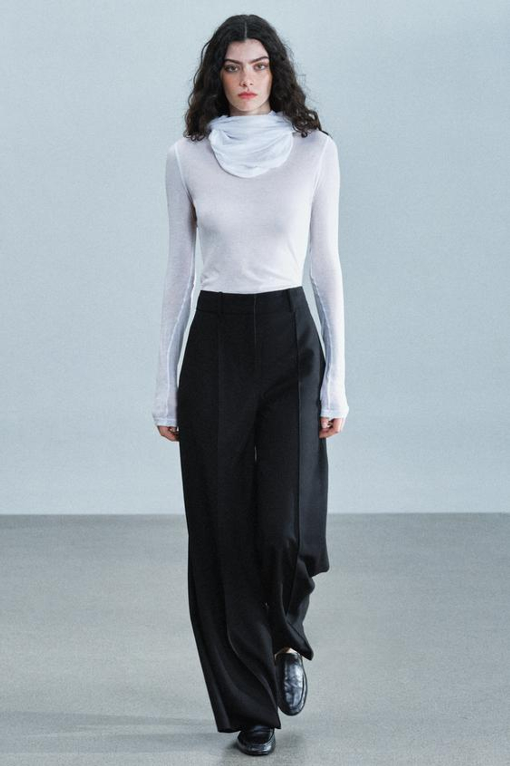 ZARA ШИРОКИЕ БРЮКИ — ZW COLLECTION, ЧЕРНЫЙ