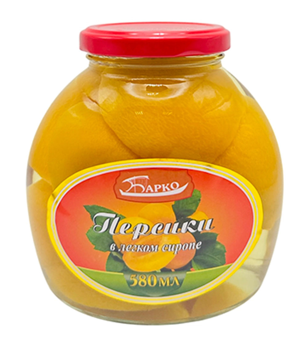 персики Барко (половинки) 580мл ст/б (1х12)