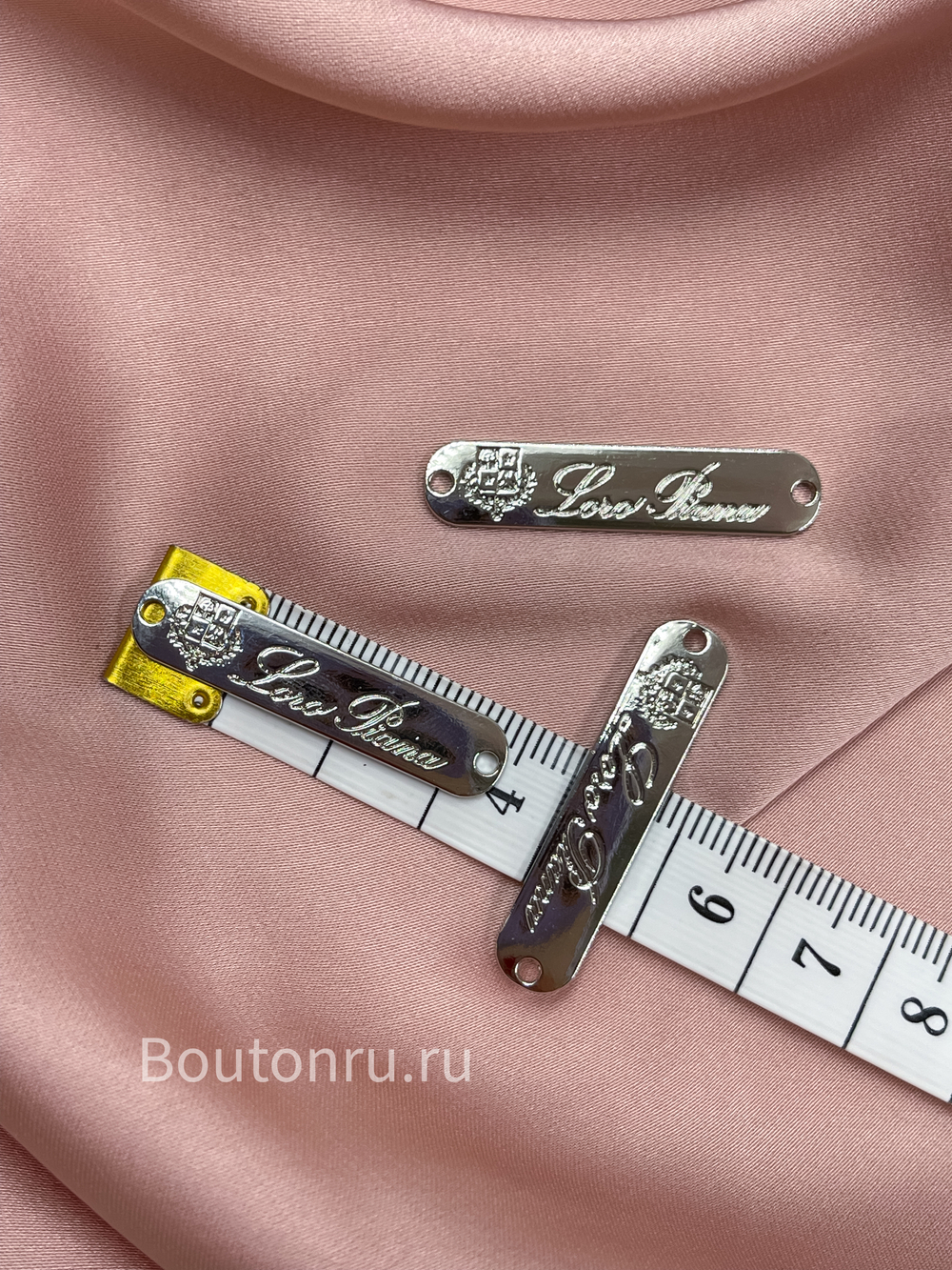 Логотип серебристый металлический ЛП.