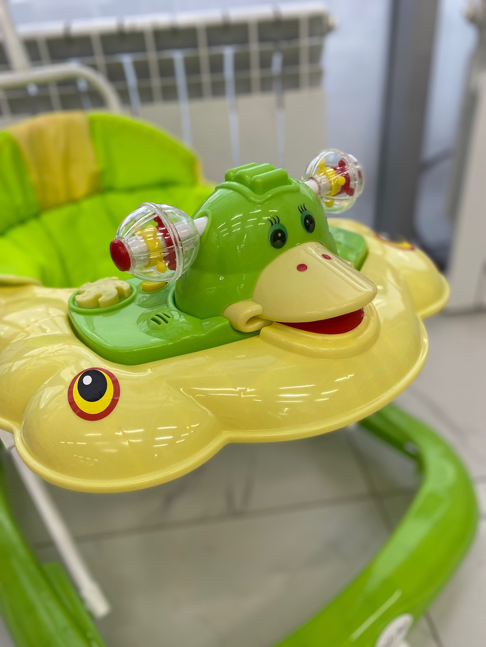 Ходунки SBL 5301 T1 (Teddy Bear), зеленый (силиконовые колеса)