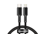 Кабель-зарядка Type-C на Lightning Baseus High Density Braided 20W 1м (CATLGD-01) черный