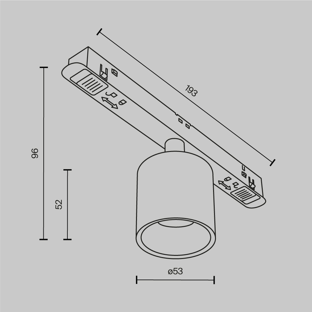 Магнитный трековый светильник Maytoni Alfa S TR132-2-7W3K-B