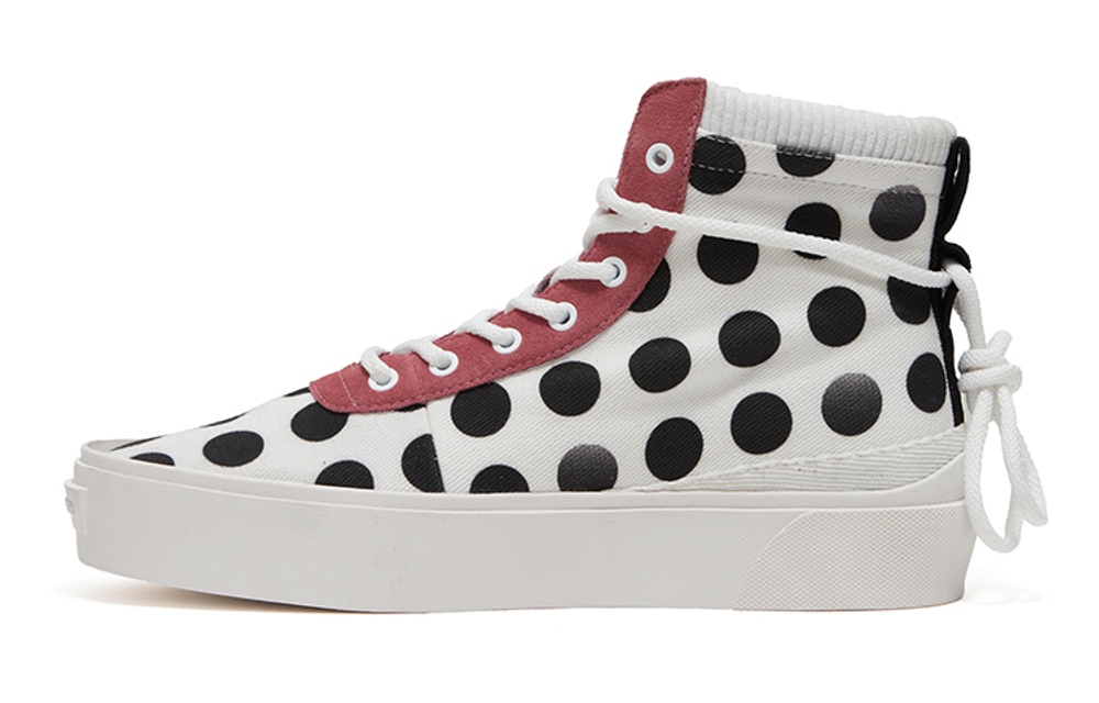 EQLZ EQUALIZER Fault High Slip Resistant High top Skateboard Shoes Unisex White Black Misprint