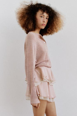 ZARA СВИТЕР С ПУГОВИЦАМИ, РОЗОВЫЙ