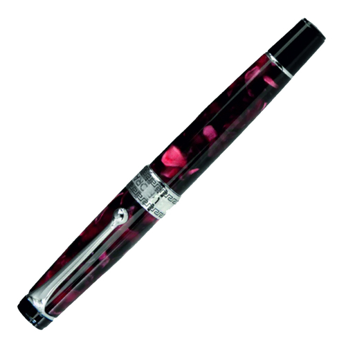 Перьевая ручка Aurora Optima Auroloide Variegated Burgundy CT, перо — F, в подарочной коробке