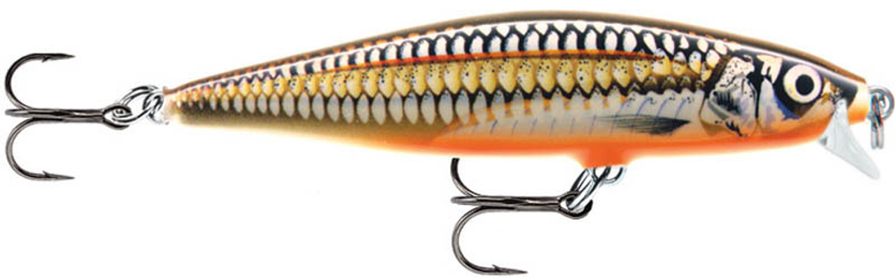 Воблер RAPALA Flat Rap 08 /SLG /плавающий/ 0,9-1,8м, 8см, 7гр