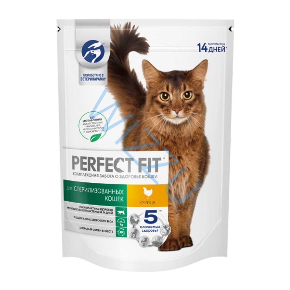 Корм Перфект Фит д/стер кош с курицей 650г, шт