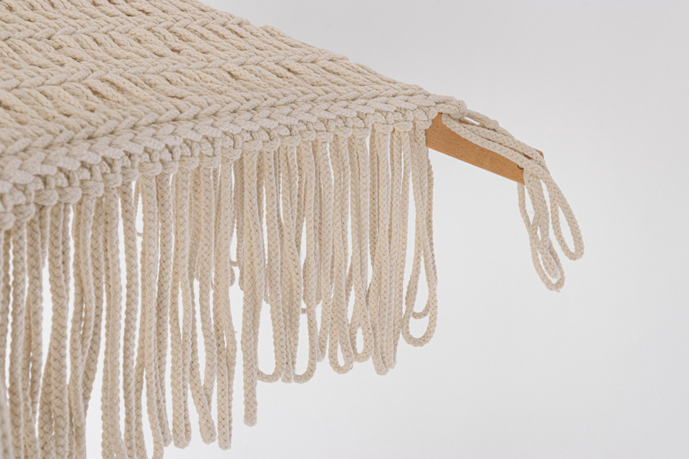 Зонт садовый плетеный Ø2.5 м Tagliamento Boho Macrame, натуральный