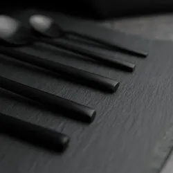 Ложка чайная 14 см матовая черный цвет Black Sapporo PVD P.L. - Davinci [12]