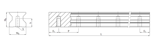 Рельс HIWIN RGR55TH